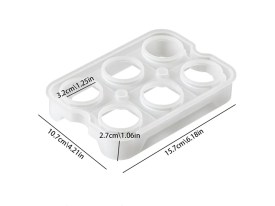 Molde silicona huevera 6 huevos